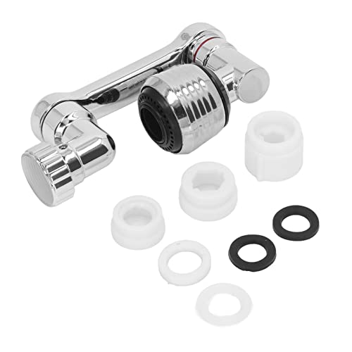 Drehbarer Wasserhahn Belüfter, 1080° schwenkbar, ABS Material, flexibler Auslaufverlängerung für Küchenarmatur und Badarmatur, 8 Zubehörteile