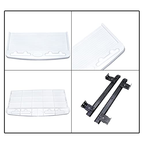 Bandeja grande para teclado debajo del escritorio de 20 x 9.8 pulgadas con soporte de peso de 20 libras, soporte ajustable para teclado para oficina en casa y escritorio de computadora, mouse Drer