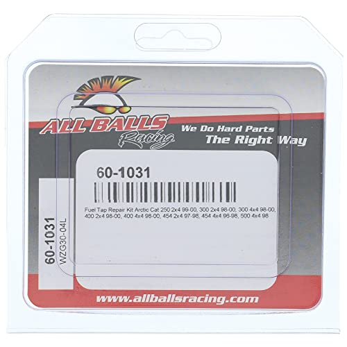 Image of All Balls Racing 60-1031 Fuel Tap Repair Kit Compatible with /Replacement for Arctic Cat 250 2x4 99-00, Bearcat 454 4x4 96-98, 500 4x4 1998, 400 2x4 & 4x4 98-00, 300 4x4 98-00, Bearcat 454 2x4 97-98