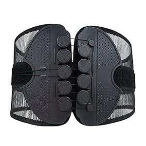 TBEONE Dubbele Pull Taille Houding Corrector Riem Braces Ademend Ondersteunt Onderrug Lumbale Ruggensteun Riem…