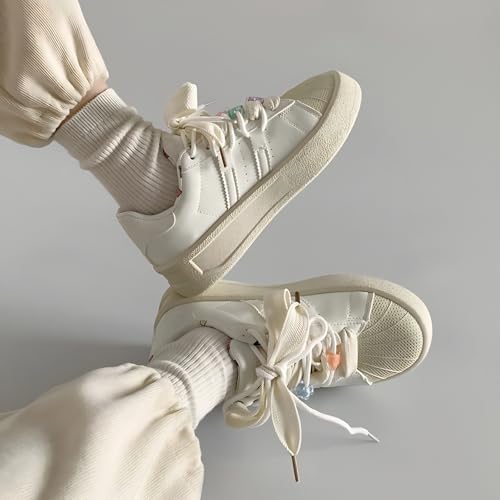 Star and Graffiti Platform Shoes Fashion Chunky Sneakers for Women Trendy Casual Aesthetic Skateboard Shoes3