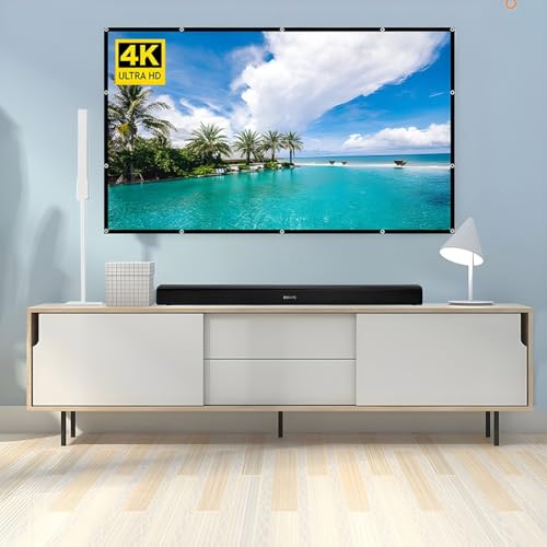 Pantalla de proyección portátil 120 pulgadas 16:9 4K miniatura 4