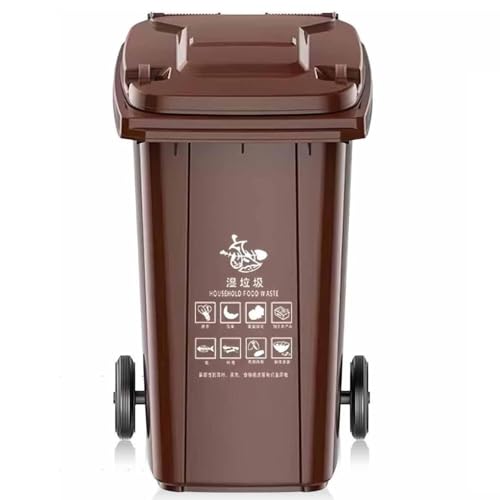 Contenedor de basura marrón para mantener limpio el jardín exterior 2