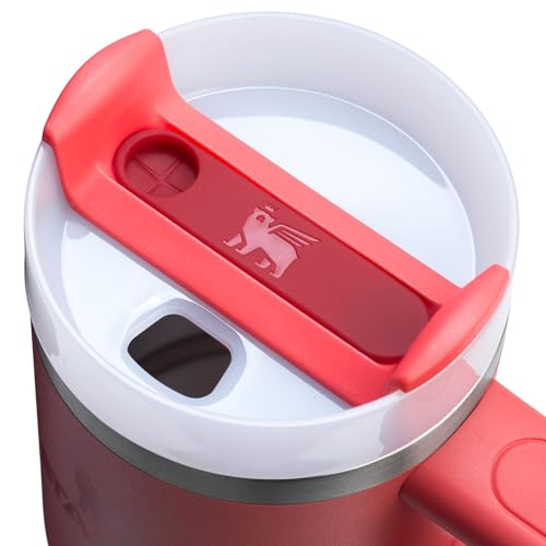 Image of STANLEY Quencher H2.0 Tumbler with Handle and Straw 14 oz | Flowstate 3-Position Lid | Cup Holder Compatible for Travel | Insulated Stainless Steel Cup | BPA-Free | Hot Coral