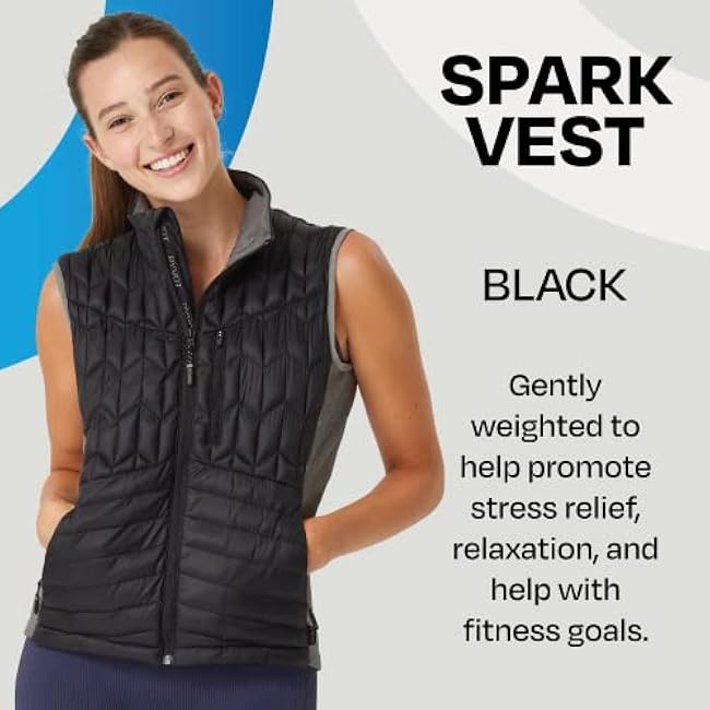 Women¡¯s Spark Weighted Quilted Vest, Weighted Blanket Inspired Clothing for Sensory Issues