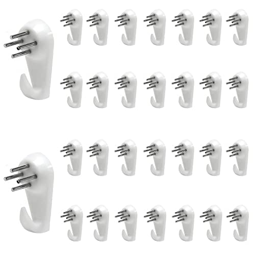 Image of Nails for Hanging Pictures,Picture Hooks Hardwall Hanger for Hardware, Fasteners & Hooks Wall Mount Non-Mark Hook Picture Photo Frame Hangers(30pcs,30*15mm)