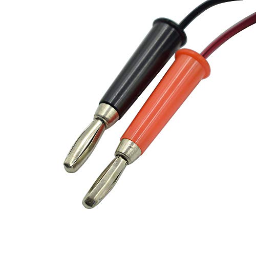 Image of 4mm Banana Plug to Test Hook Clip Test Lead Cable for Multimeter 1m /40 inch Length Black and Red - (2 Pairs)