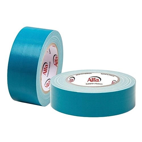 2x UV-beständiges Klebeband Gewebeband blau 35/50mm x 25m Panzer-Tape (2x 35mm x 25m)