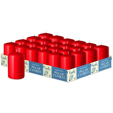 Hyoola Velas Pilar Rojo - Paquete de 24 Cover