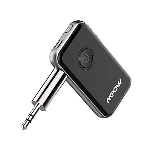 Mpow Bluetooth transmitter and receiver, 2-in-1 Wireless 3.5mm Bluetooth Adapter, Bluetootoh Transmitter for TV/PC/iPod, Bluetooth Audio Receiver for Car/Home Stereo System, Built-in Mic & Dual Link