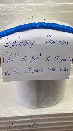 Galaxy Supply Inc. Bonded Dacron Upholstery Grade Polyester Batting, 1-1/4