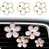 Xiciki 6 Pcs Daisy Flower Car Air Fresheners, Car Air Freshener for Women, Auto Air Fresheners Vent Clip, Cute Auto Air Freshener Clip Accessories, Automobile Decorations (White, 3cm, 3.3 cm) #4