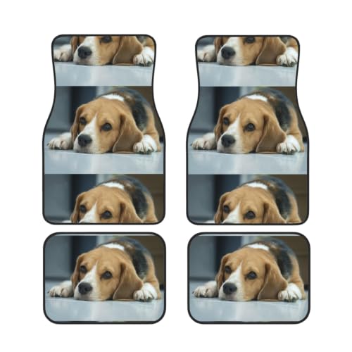 Alfombrillas de coche beagle juego de 4 piezas antideslizantes de neopreno