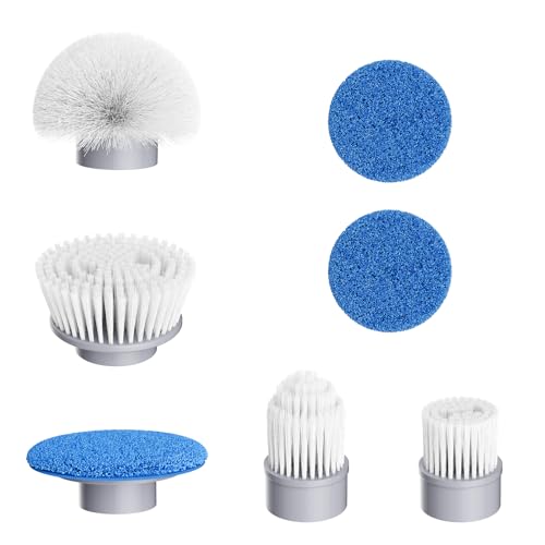Image of 6 Pack Replaceable Brush Heads for Trucozie T355 Electric Spin Scrubber