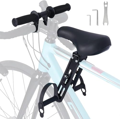 Asiento de Bicicleta Delantero para Niño, Sillita Bicicleta Niños Delantera con Reposabrazos y Pedal Delantero Bicicletas Niño Silla para Niños de 2 a 6 Años, hasta 60 Libras