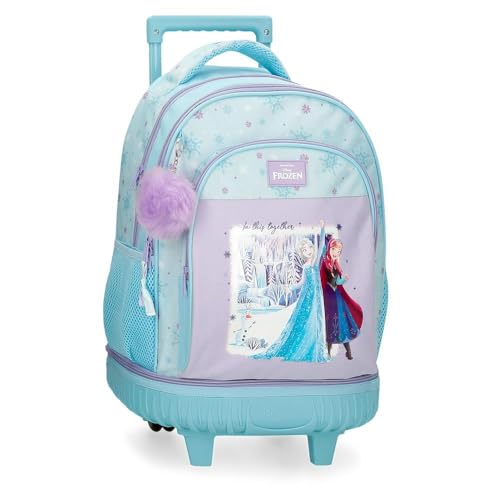 Joumma Disney Frozen In This Together Mochila Compact Desmontable 2 Ruedas Lila 32x45x21 cm Poliéster 30,2L