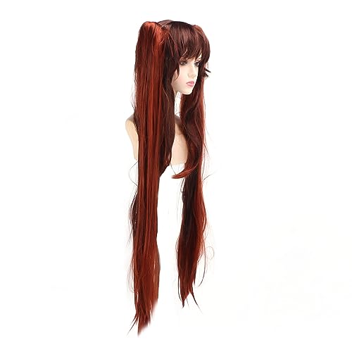 Perruque cosplay double queue de cheval synthétique longue ondulée ajustable - 3