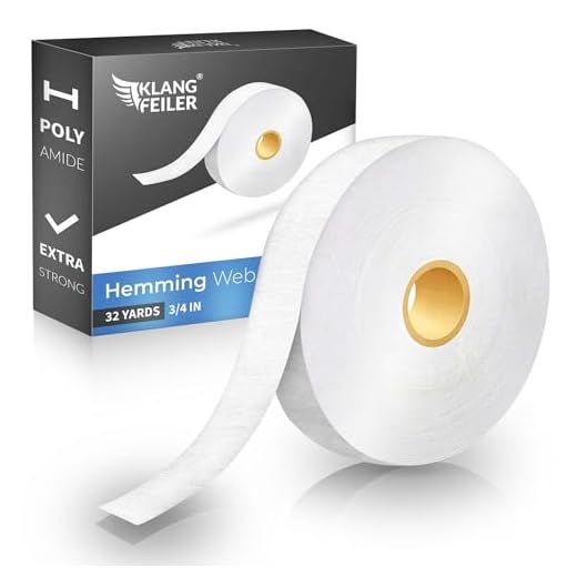 Klangfeiler® Cinta termoadhesiva para dobladillos - 30 metros - 20mm - Cinta adhesiva para cortinas, pantalones, vaqueros