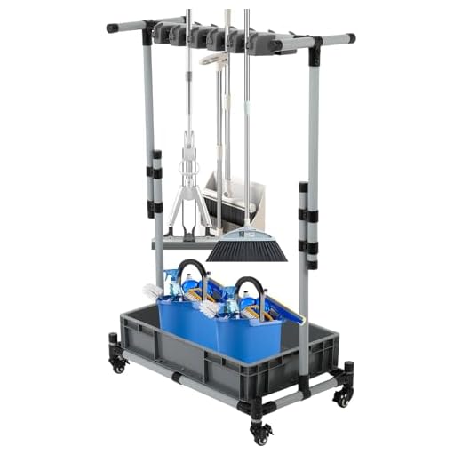 Mobile Cleaning Tool Storage Rack