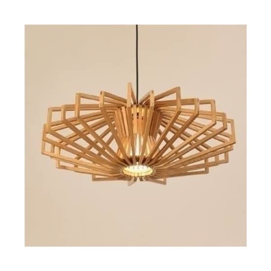 Lustre en bois massif nordique pour éclairage de chambre et salle à manger