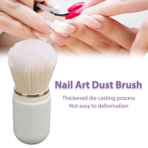 Nail Dusting Brush Nail Dusting Cleaning Brush Soft Synthetic Fiber for Blush (White) - Image 4