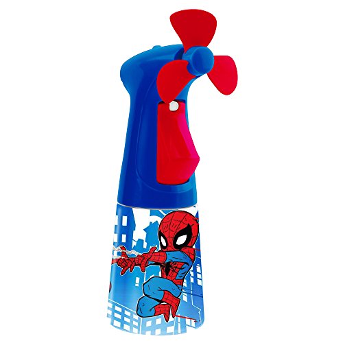 O2COOL Licensed Spiderman Misting Fan, Handheld Misting Fan, Battery Operated Fan, Water Spray