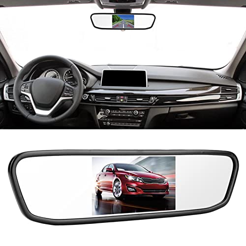 Specchietto Retrovisore Per Auto 4.3 Pollici, HD Impermeabile, Con 8 LED E Telecamera Di Retromarcia, Per Sicurezza E Visibilità Migliorata