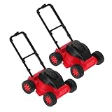 jojofuny 2pcs Lawn Mower Toy - Mini Garden 1:18 Scale Scene Landscape Decoration Collectible Display