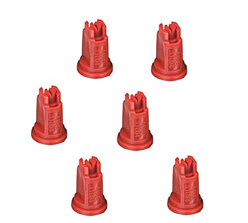 Pack of 6 - TeeJet Air Induction XR Flat Spray Tips Red 110° 0.4 GPM @ 40 PSI Farmer Bob's Parts AIXR11004-VP