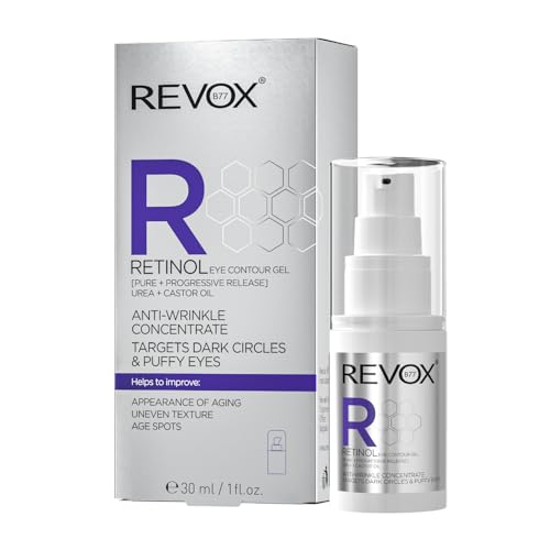 REVOX B77 - Retinol Eye Contour Gel Anti-Wrinkle Concentrate, 30 ml, Contorno Ojos Retinol, Reduce Líneas de Expresión y Arrugas, Suaviza la Textura, Estimula Producción Colágeno, Hidratación Profunda