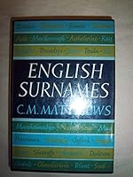English Surnames B0006BRBO6 Book Cover