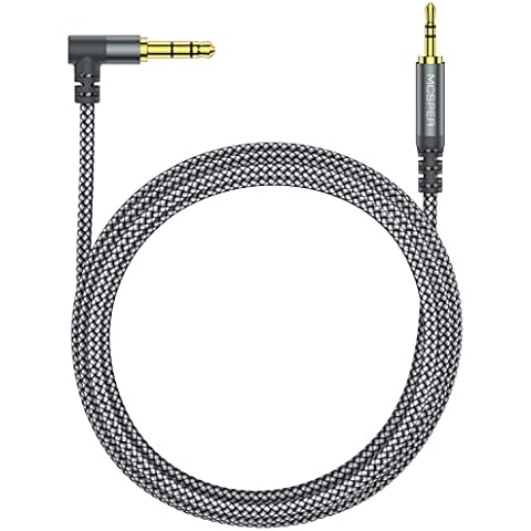 3.5mm to 2.5mm Aux Audio Cable (6.6FT), 90 Degree Right Cord Compatible with Bose 700 QuietComfort QC45 QC35II QC35 QC25 Noise Cancelling Headphones, JBL E45BT E55BT E65BTNC Bluetooth Earphone(Grey) Cover