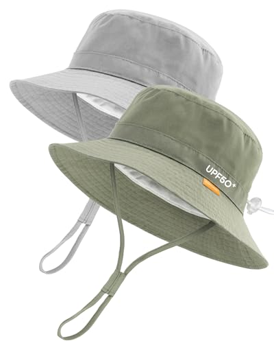 Image of FURTALK Baby Sun Hat Toddler Boys Girls Bucket Hat for Kids 0-5 Years UPF 50+ Sun Protective Child Summer Beach Hats