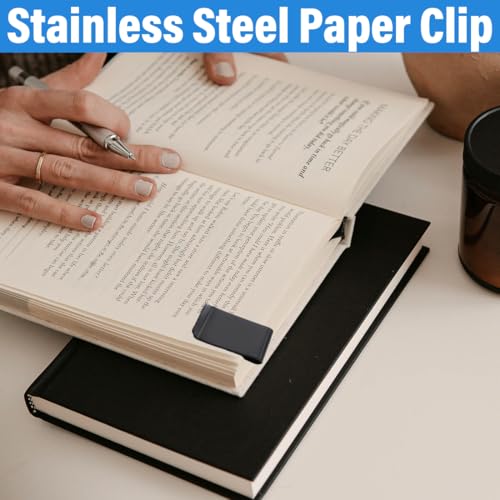 WeddHuis 4 Stück Geldklammer Edelstahl Schlanke Multifunktional Geldscheinklammer Kreditkartenklemme Notizclip für Männer und Frauen (Schwarz und Silber)