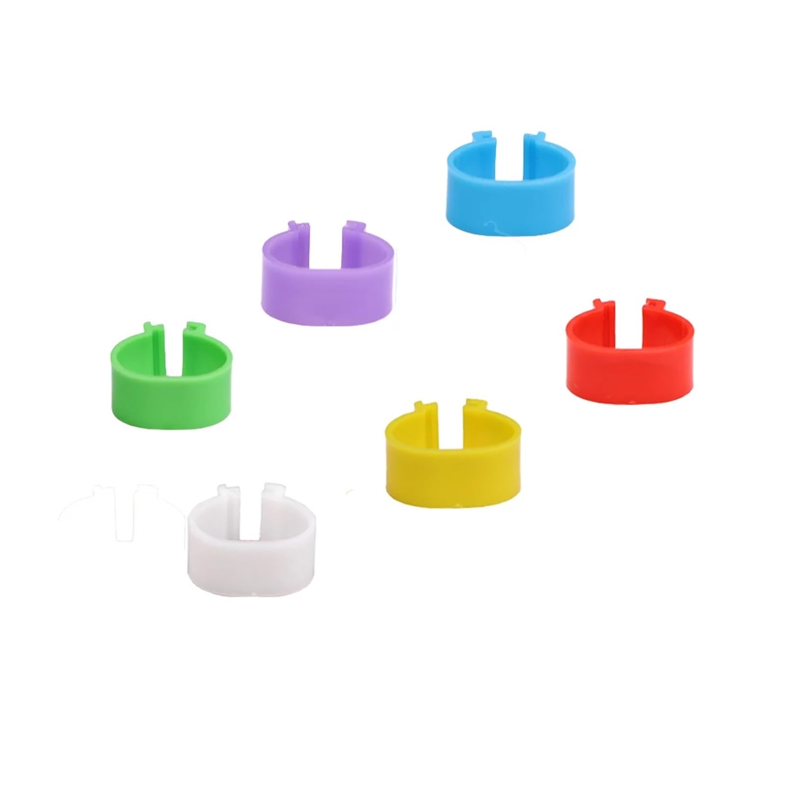 Anelli per Galline 100 pezzi 6 colori anelli for zampe di pollo, anatra, oca, strumento identificazione animali, etichetta vuota, fibbie, fascia a clip, 16/18/20/25,0 mm(Color 04,25.0mm)