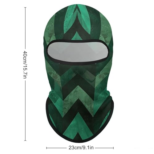 Balaclava para hombres y mujeres, máscara para esquí y ciclismo, color verde esmeralda, cubre todo el rostro miniatura 2