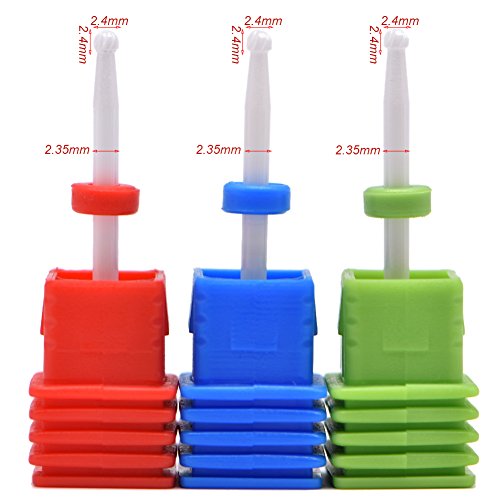 Set Cerámico de Puntas para Torno de Uñas 3/32" miniatura 3
