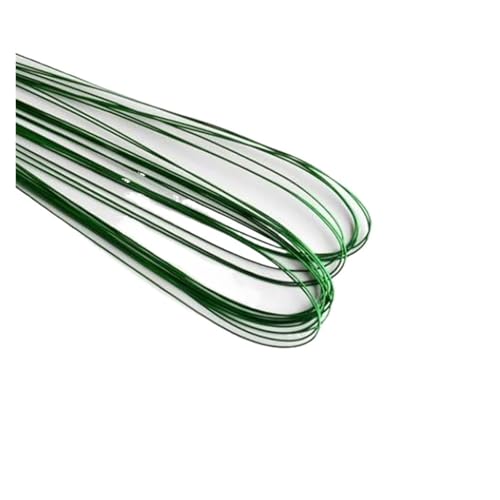 Floral Wire 50pcs 80cm Long Wire Artificial Branches Twigs Iron Used for DIY Nylon Stocking Flower Making Accessories(Green)