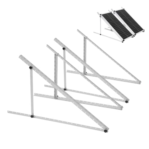 AeternaSol 45 Inch 2 Sets Solar Panel Mounting Brackets Kit 0-90 Adjustable Solar Panel Tilt Mount Brackets for 100-400W Panels Windproof for Roof RV Ground Boat and Off-Grid. (2Sets)