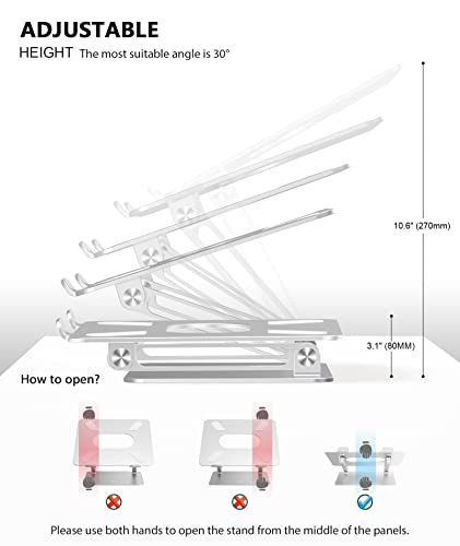 Boyata BO_LS_AE Laptop Stand, Laptop Holder, Multi-Angle Stand With Heat-Vent, Adjustable Notebook Stand thumb #2