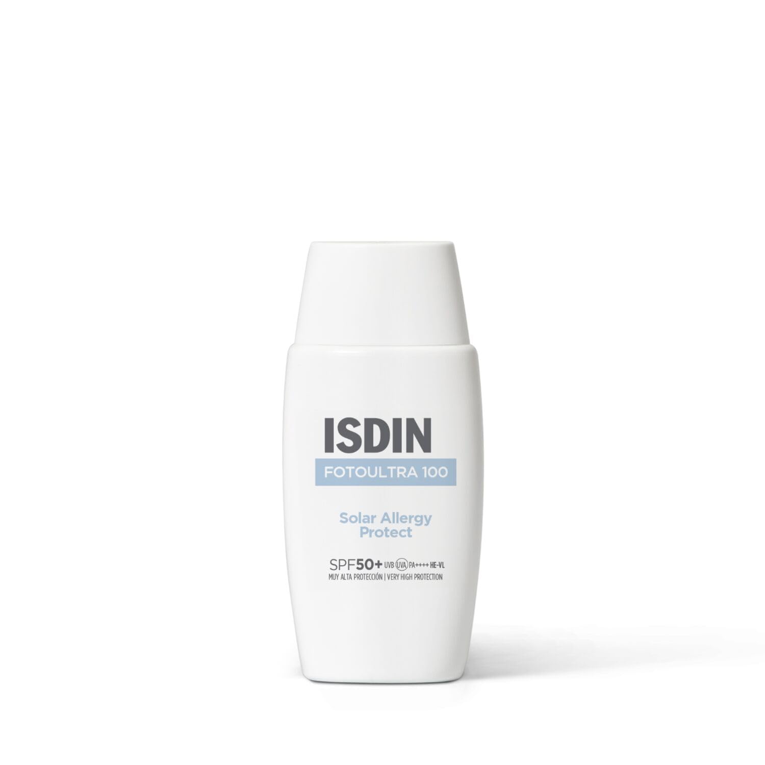 ISDIN Fotoultra 100 Solar Allergy Protect SPF 50+ (50 ml) | Crème Solaire Visage Très Haute Protection pour Peaux Allergiques au Soleil | Renforce la Protection Naturelle de la Peau