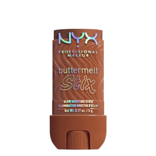 NYX Professional Makeup Highlighter, Buttermelt Stix, Glow Boosting Stix, up to 8 hour wear, Infused with Cupuacu & Coconut Butter, Shade Melt to Be, 1 Count