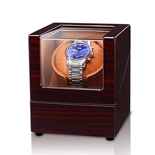 Boîte d'enroulement de montre mécanique en cuir écrin rotatif automatique de luxe