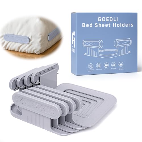 Lock Sheet Holders - No More Loose Sheets, Secure Bed Sheets, Fits All Kinds of Sheets and Mattress Sizes, ABS Material with High Flexibility, Easy One-Time Installation, Ensure a Sound Sleep
