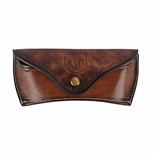 Tourbn TOURBON Unisex Deluxe Brillenetui aus Leder, harte Sonnenbrillen-Aufbewahrungsbox Cover