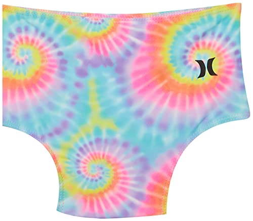 Image of Hurley Baby Girls' Long Sleeve Rash Guard and Hat 3-piece Swimsuit Set