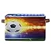PUXUQU Burning Soccer - Cesta plegable para guardar pelotas de fútbol con asas, cesta organizadora para armarios, juguetes, oficina, guardería, dormitorio