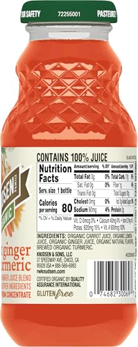 Image of R.W. Knudsen Organic Carrot Ginger Turmeric, 8 fl oz (Pack of 12)