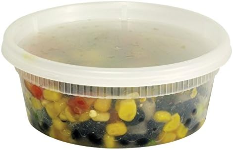Pack of 10 Half Pint Plastic Deli Container / 8 oz DELItainer