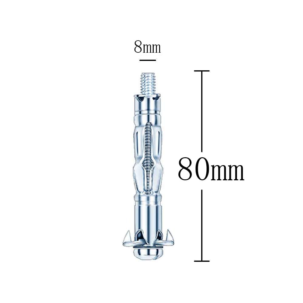 25pcs M8×80 Plasterboard Fixings - Hollow Wall Anchors & Drywall Screws - Heavy Duty Metal Fixings for Drywall & Sheetrock - Image 2